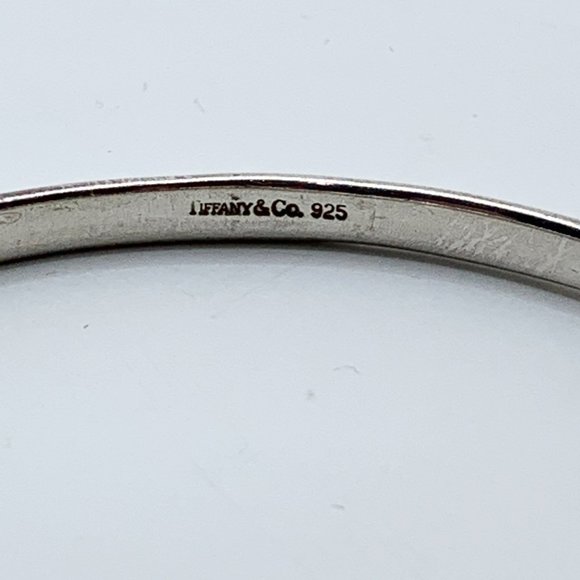 Authentic Tiffany & Co Silver 925 Infinity Interlocking Bangle Bracelet - Picture 4 of 10